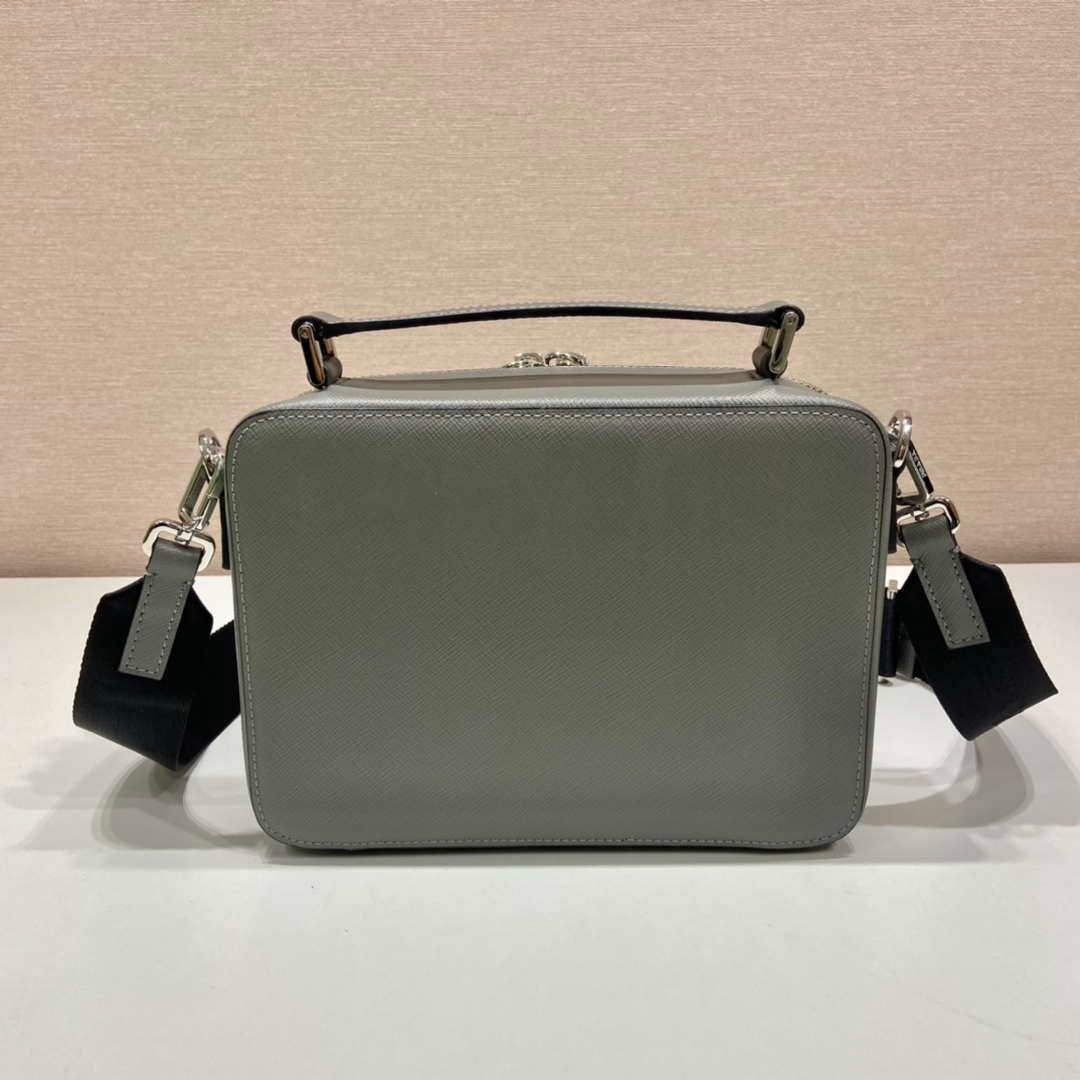 Prada 2VH069 Brique Saffiano leather bag Gray