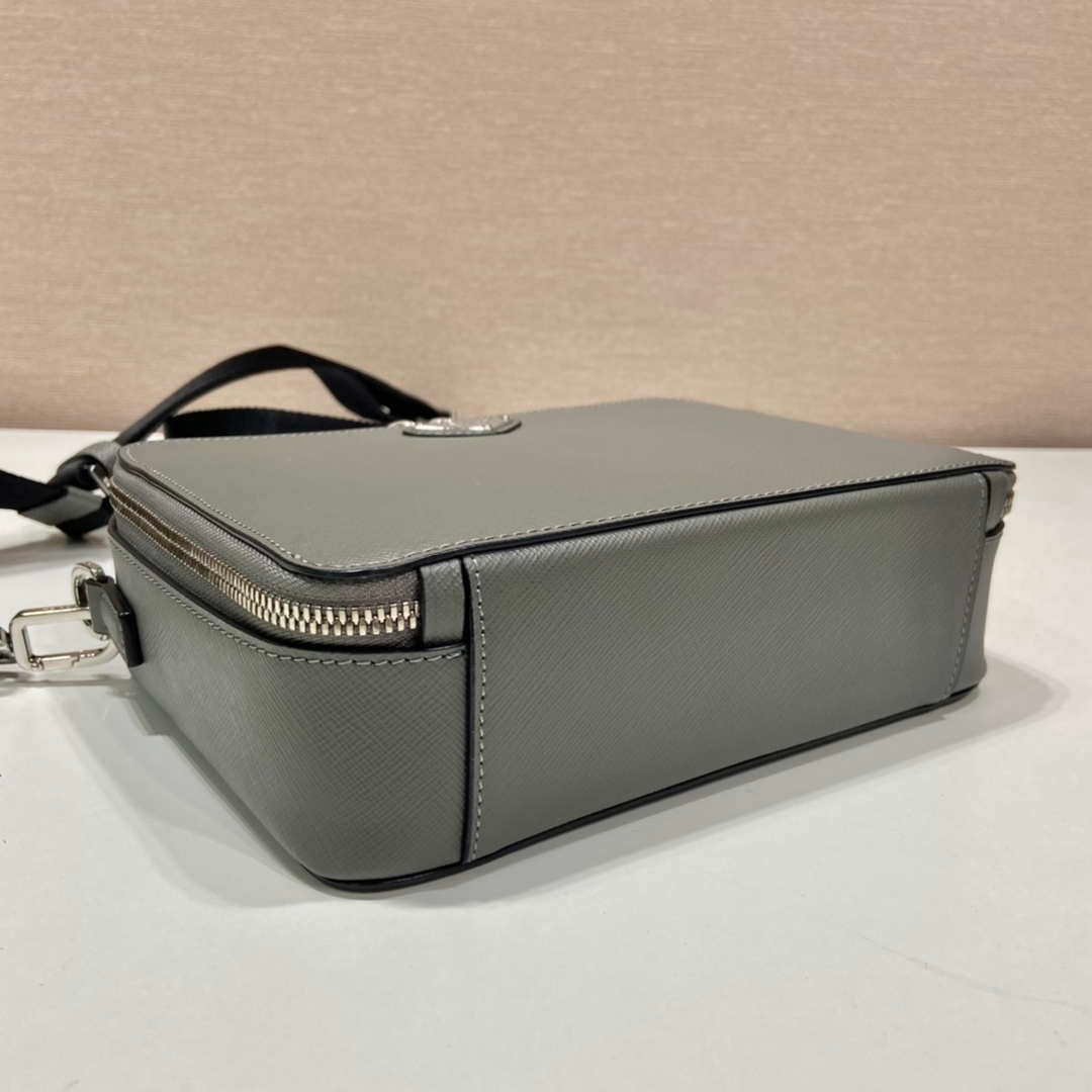 Prada 2VH069 Brique Saffiano leather bag Gray