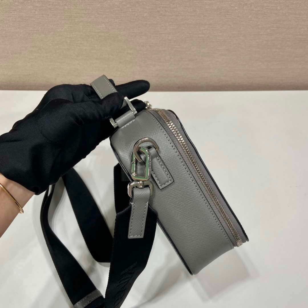 Prada 2VH069 Brique Saffiano leather bag Gray
