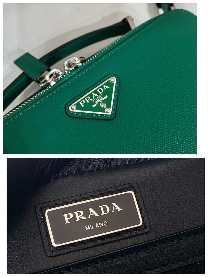 Prada 2VH069 Brique Saffiano leather bag Green