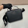 Prada 2VH069 Brique Saffiano leather bag Black