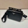 Prada 2VH069 Brique Saffiano leather bag Black