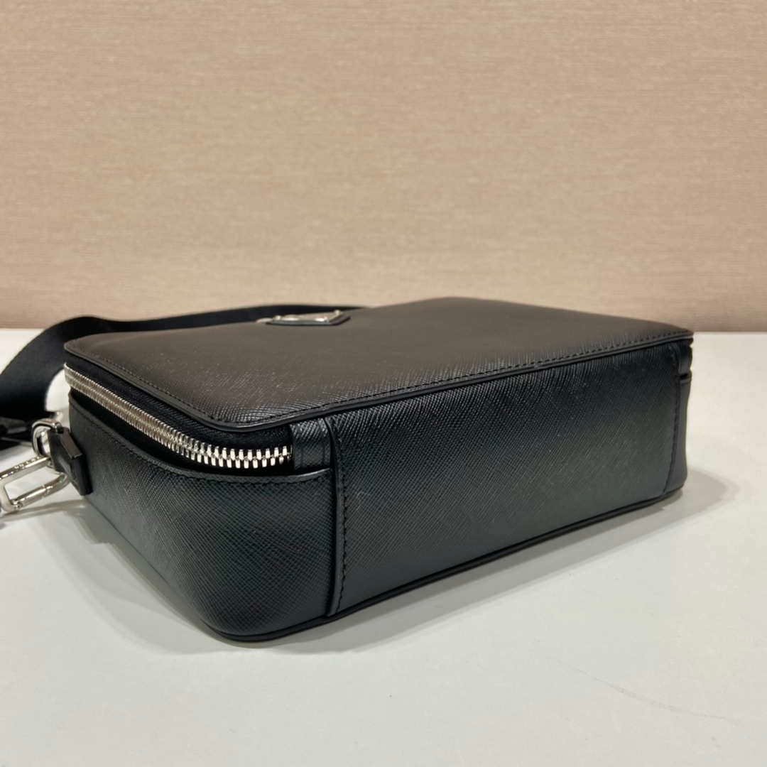 Prada 2VH069 Brique Saffiano leather bag Black