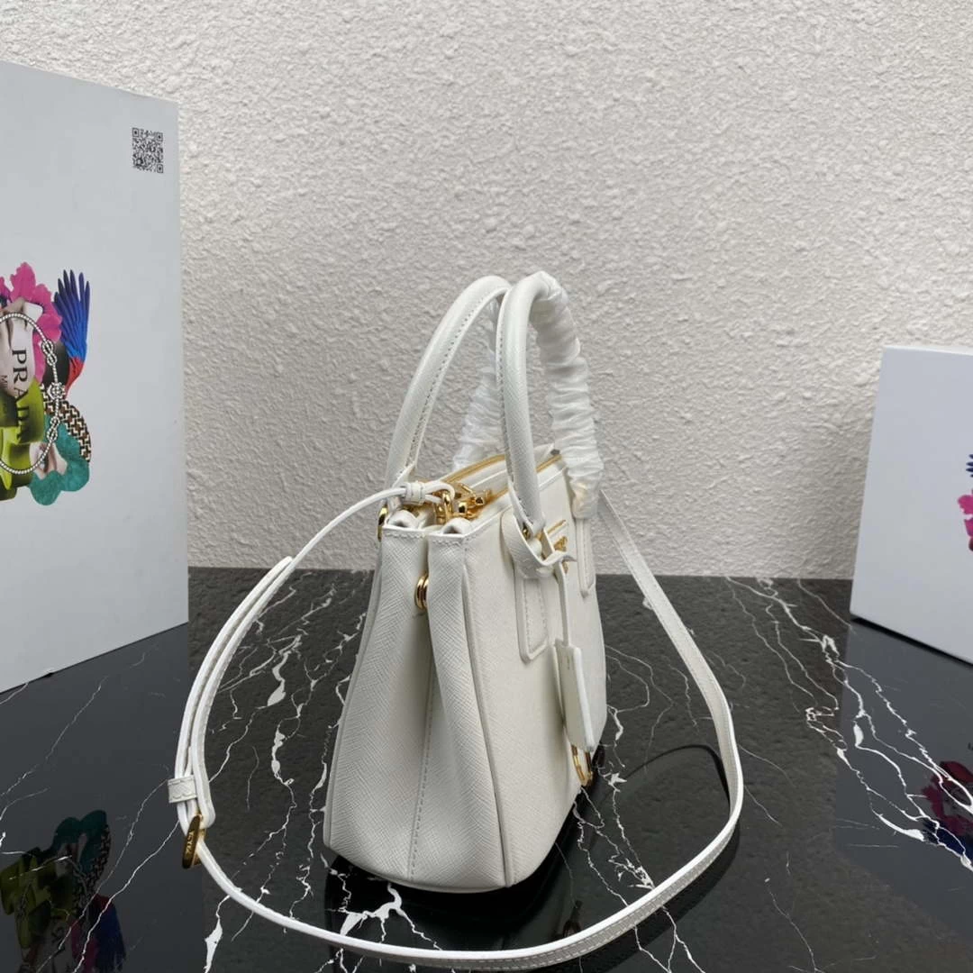 Prada 1BA906 Prada Galleria Saffiano leather mini-bag White