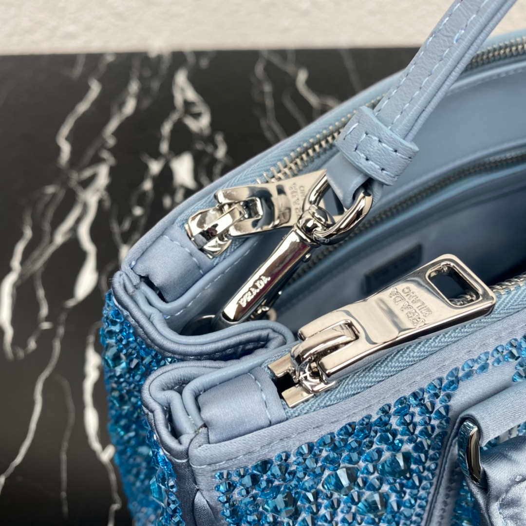 Prada 1BA896 Prada Galleria Saffiano leather small bag Blue