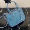 Prada 1BA896 Prada Galleria Saffiano leather small bag Blue