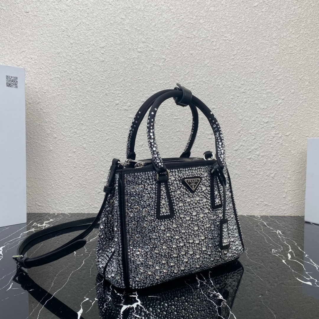 Prada 1BA896 Prada Galleria Saffiano leather small bag Black