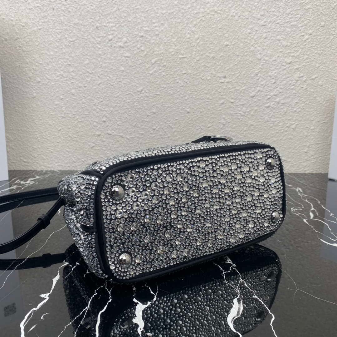 Prada 1BA896 Prada Galleria Saffiano leather small bag Black