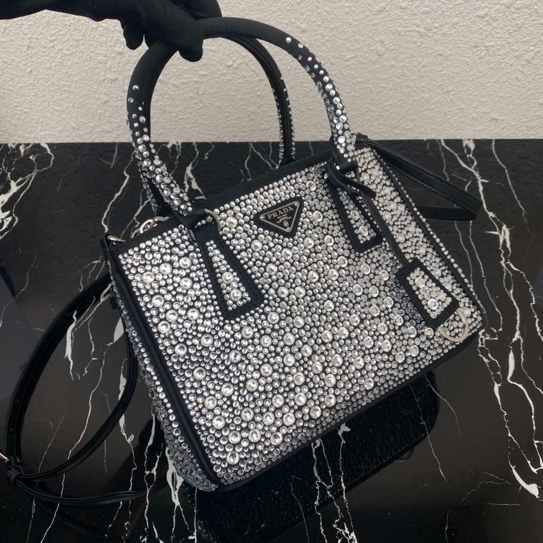 Prada 1BA896 Prada Galleria Saffiano leather small bag Black