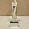 Replica Prada studded card holder with shoulder strap 1MR024 Silver