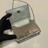 Replica Prada studded card holder with shoulder strap 1MR024 Silver