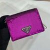 Replica Prada sequins-studded card holder with shoulder strap 1MR024 Purple