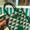Replica Prada 1BA355 Symbole Jacquard Fabric Micro Bag Green White