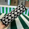 Replica Prada 1BA354 Small Prada Symbole jacquard fabric handbag Black White