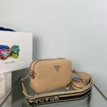Prada Leather bag with shoulder strap 1BH082 Apricot