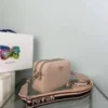 Prada Leather bag with shoulder strap 1BH082 Pink