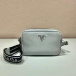Prada Leather bag with shoulder strap 1BH082 White