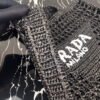 Replica Prada 1BG393 Raffia tote bag Black