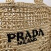 Replica Prada 1BG393 Raffia tote bag Apricot