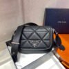Prada 1BD283 Women's Spectrum Leather Shoulder Bag Black
