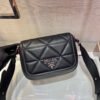 Prada 1BD283 Women's Spectrum Leather Shoulder Bag Black