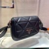 Prada 1BD283 Women's Spectrum Leather Shoulder Bag Black