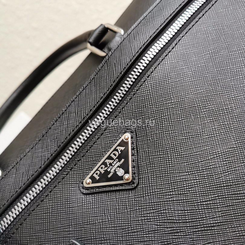 Replica Prada 2VG044 Saffiano Leather Tote Bag in Black