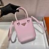 Replica Prada 1BA331 Small Brushed Leather Tote Pink