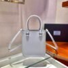 Replica Prada 1BA331 Small Brushed Leather Tote Light Blue