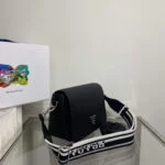 Prada 1BD314 Leather shoulder bag Black