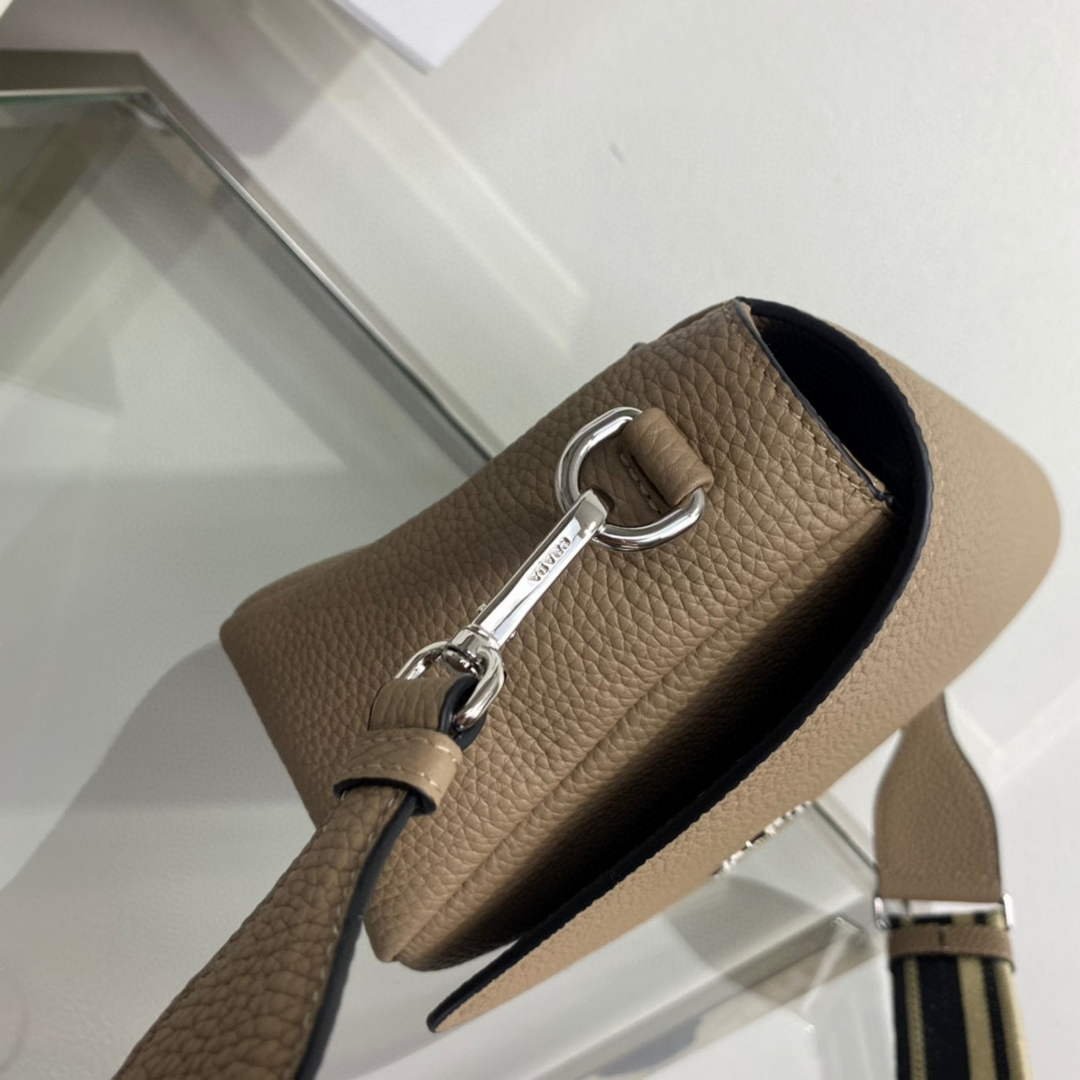 Prada 1BD314 Leather shoulder bag Clay Gray
