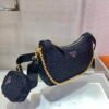 Prada 1BH204 Prada Re-Edition 2005 Raffia Bag in Black