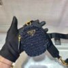 Prada 1BH204 Prada Re-Edition 2005 Raffia Bag in Black