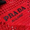 Replica Prada 1BG393 Raffia tote bag Red
