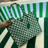 Replica Prada 1BA356 Large Prada Symbole Jacquard Fabric Handbag Green White