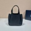 Prada 1BG335 Tote Leather Bucket Handbag Black