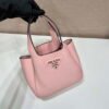 Prada 1BG335 Tote Leather Bucket Handbag Pink