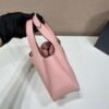 Prada 1BG335 Tote Leather Bucket Handbag Pink