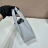 Prada 1BG335 Tote Leather Bucket Handbag Light Blue