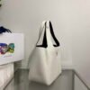 Replica Prada 1BG335 Tote Leather Bucket Handbag White