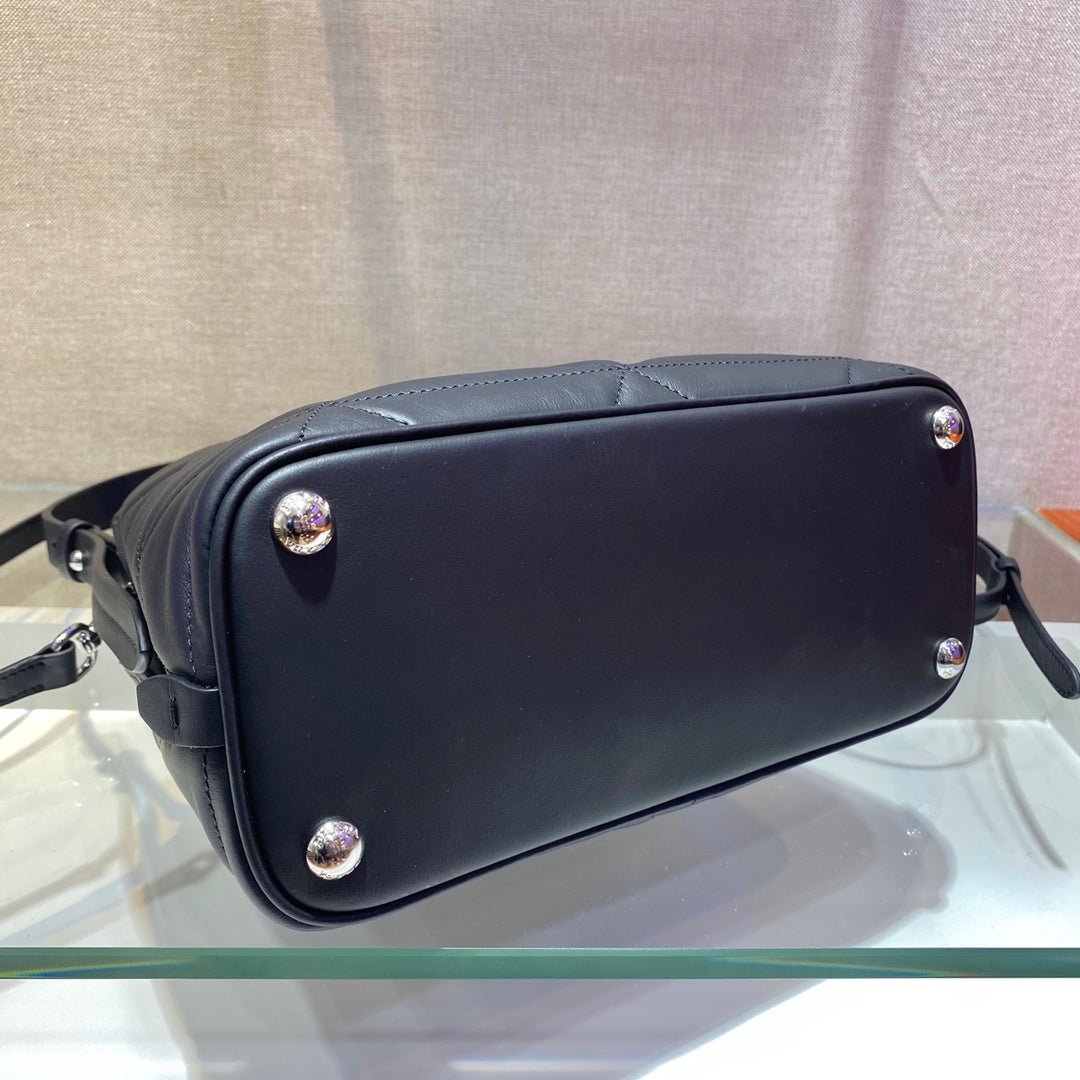 Replica Prada 1BA311 Spectrum Small Leather Top Handle Bag Black