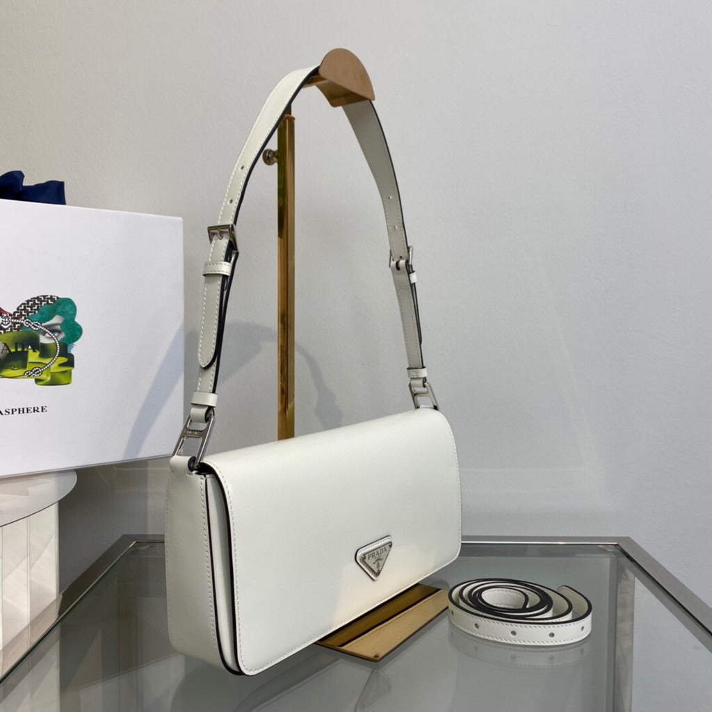 Prada Brushed leather Prada Femme 1BD323 White