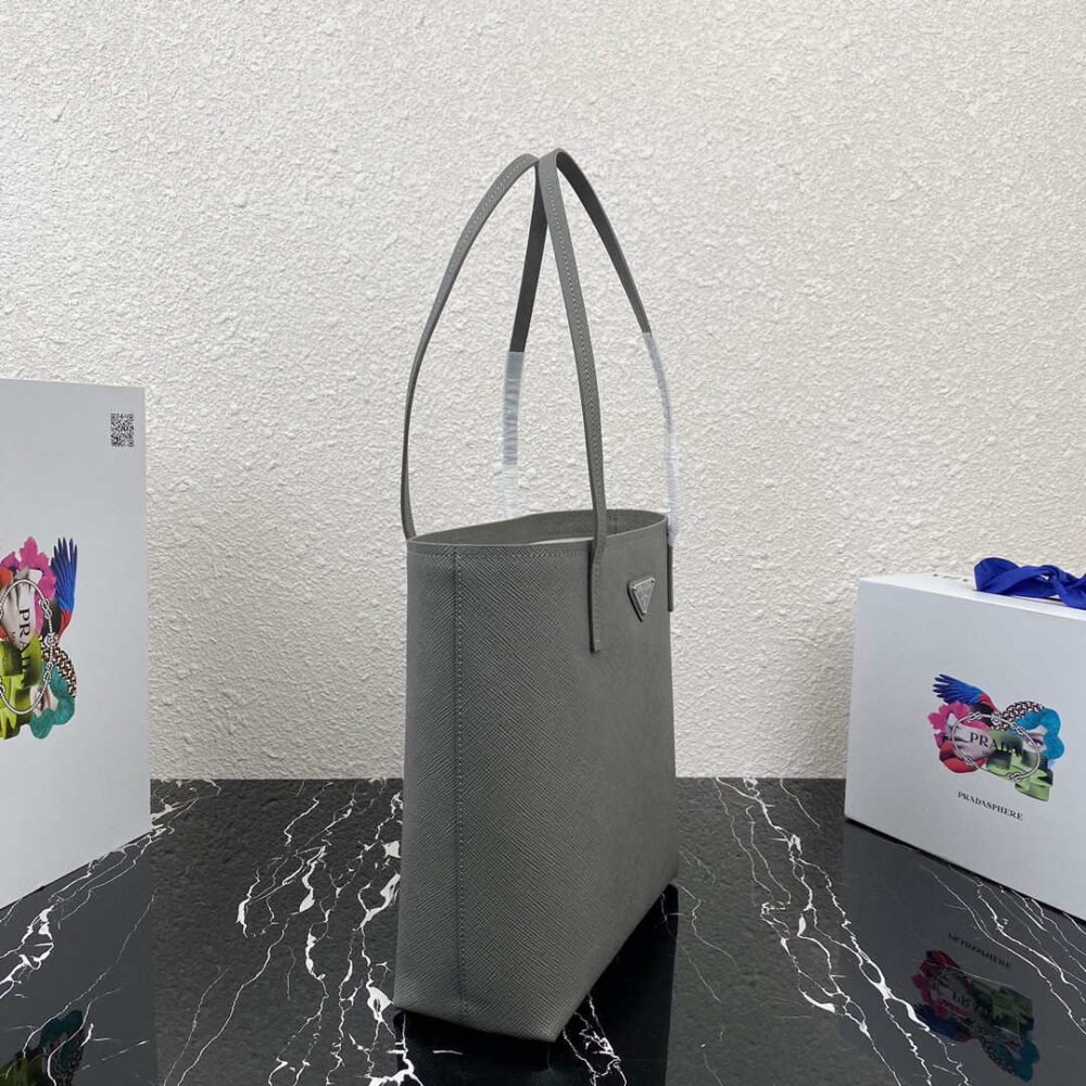 Replica Prada Saffiano Leather 1BG342 Tote Gray