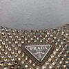 Prada 1NE515 Satin mini-bag with artificial crystals apricot