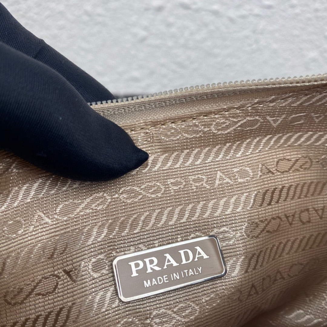 Prada 1NE515 Satin mini-bag with artificial crystals apricot