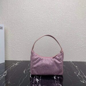 Prada 2VD061 Black Brushed Leather Mini-bag With Shoulder Strap White