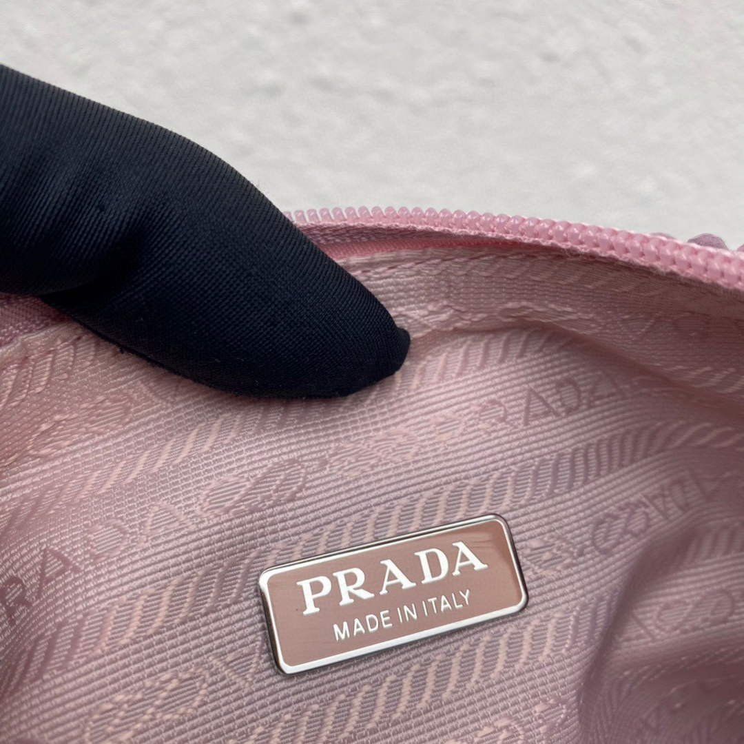 Prada 1NE515 Satin mini-bag with artificial crystals Pink