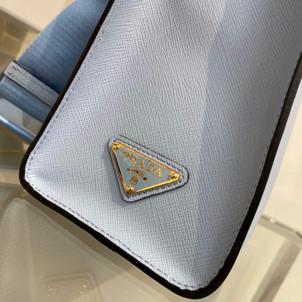 Prada 1BA335 Large Saffiano leather handbag Blue