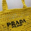 Replica Prada 1BG393 Raffia tote bag Yellow