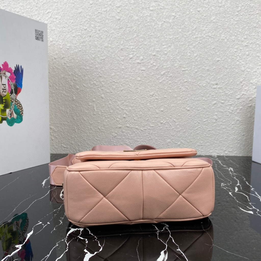 Prada 1BD292 Prada System nappa leather patchwork Bag Light Pink
